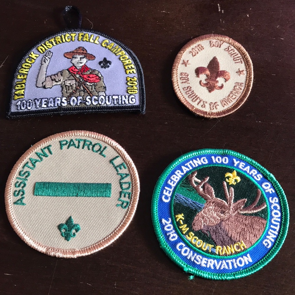 BSA Lot of 4 Patches Badges Boy Scouts of America 2010 K-M Ranch Tablerock